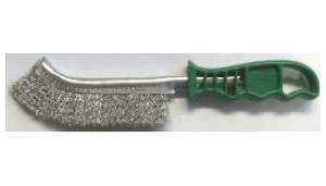 ŽIČNA ŠČETKA OZKA INOX Zelena (12566)