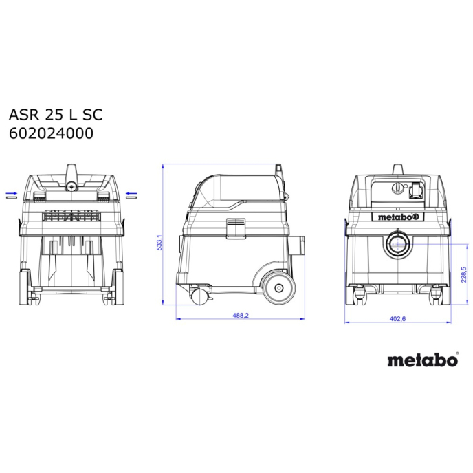 SESALEC METABO ASR 25 L SC slika