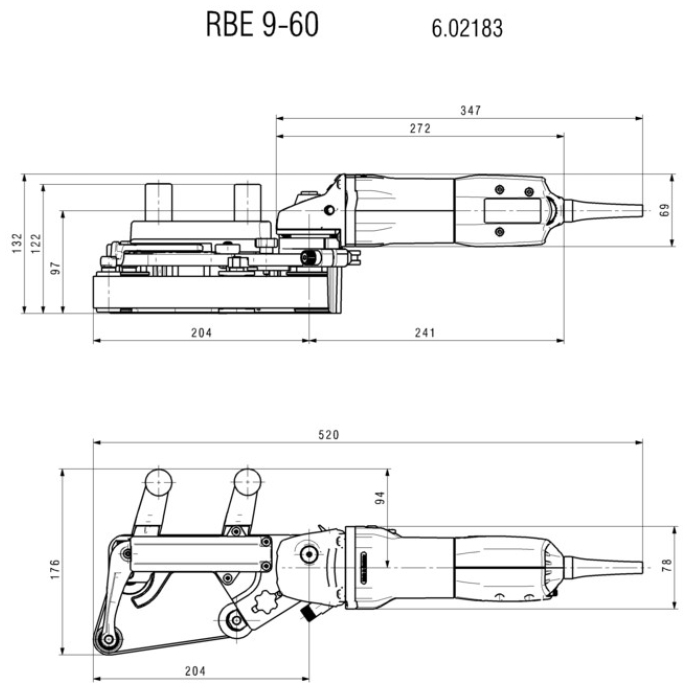BRUSILNIK CEVI RBE 9-60 SET slika