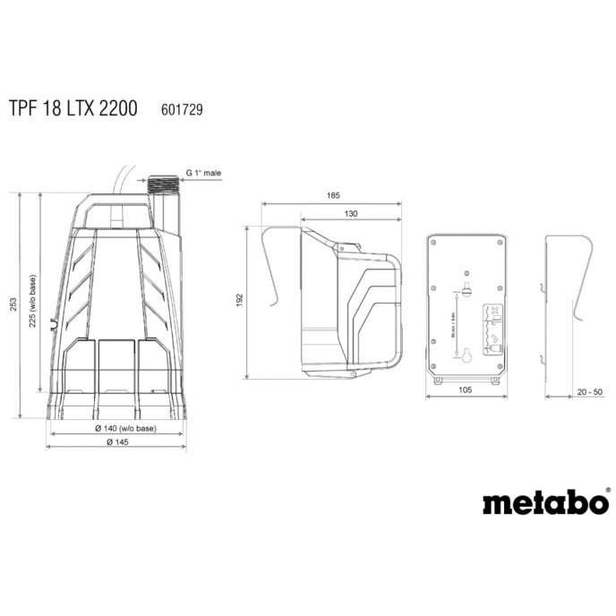 POTOPNA ČRPALKA AKU TPF 18 LTX 2200 slika
