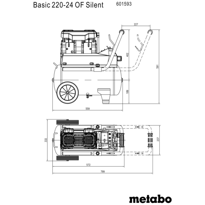 KOMPRESOR METABO Basic 220-24 OF Silent slika