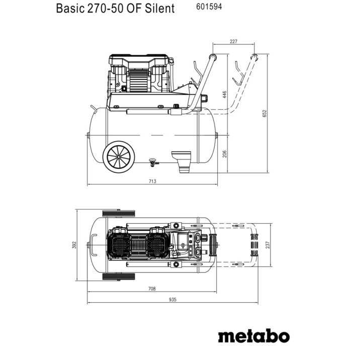 KOMPRESOR METABO Basic 270-50 OF Silent slika