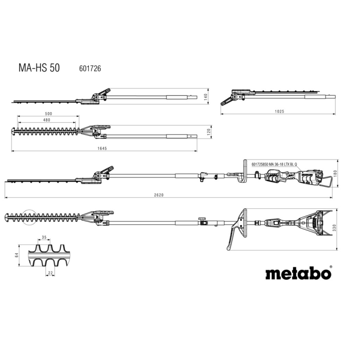 METABO MA-HS 50 priklop škarje slika